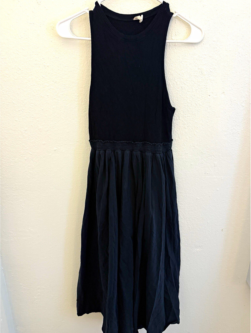 Daily Practice Anthropologie Black Maxi Dress Small Racerback Ribbed Boho